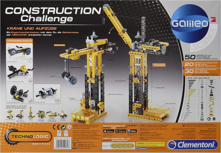 Produktbild Clementoni Construction Challenge Kräne und Aufzüge