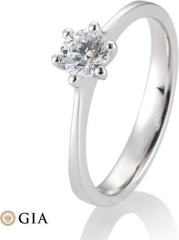 Actual product image Breuning 6 prong set 0.40-0.60 ct. (49, 585/14 K Gold)