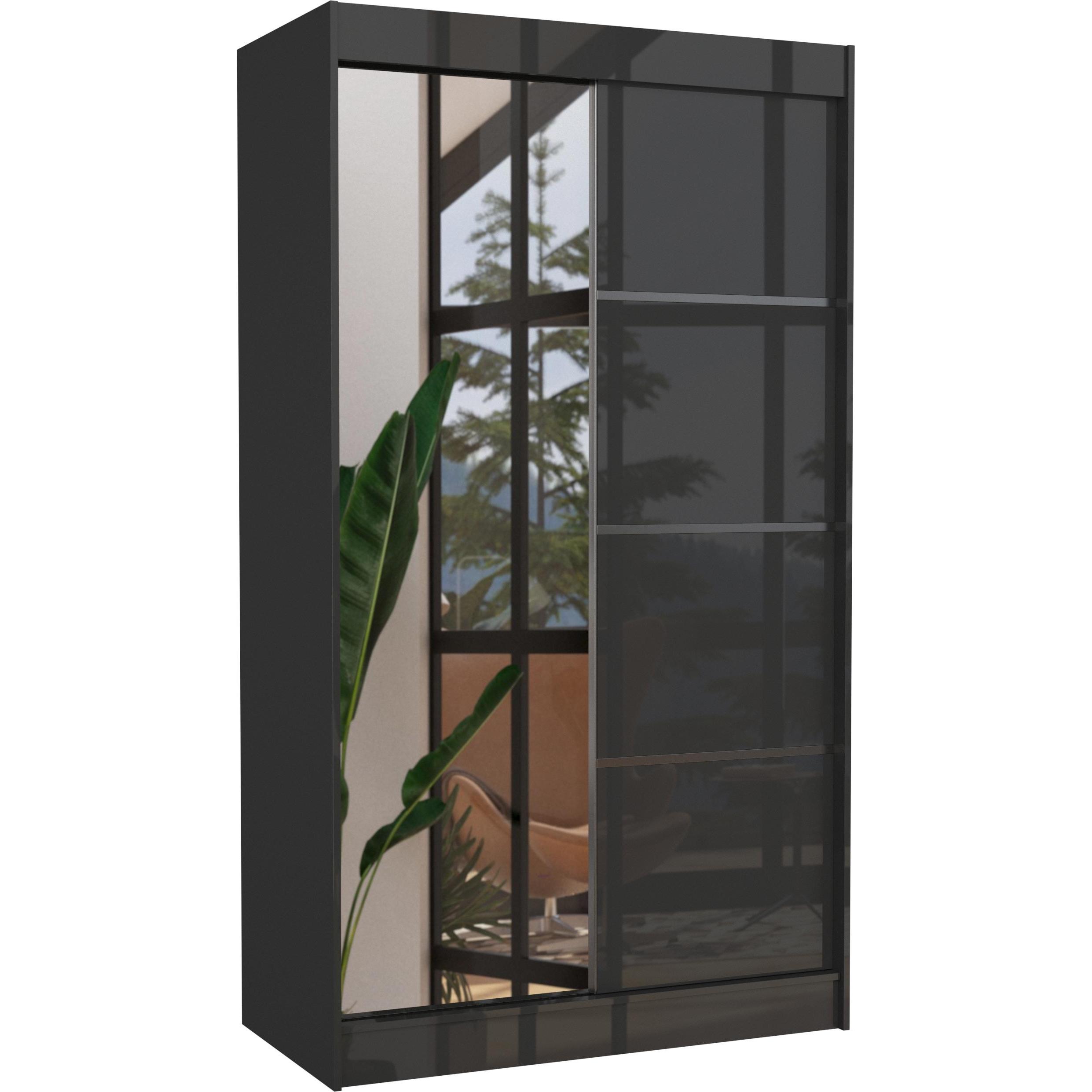 ADRK Furniture, Kleiderschrank, Verspiegelter Schiebeschrank GILTON 120