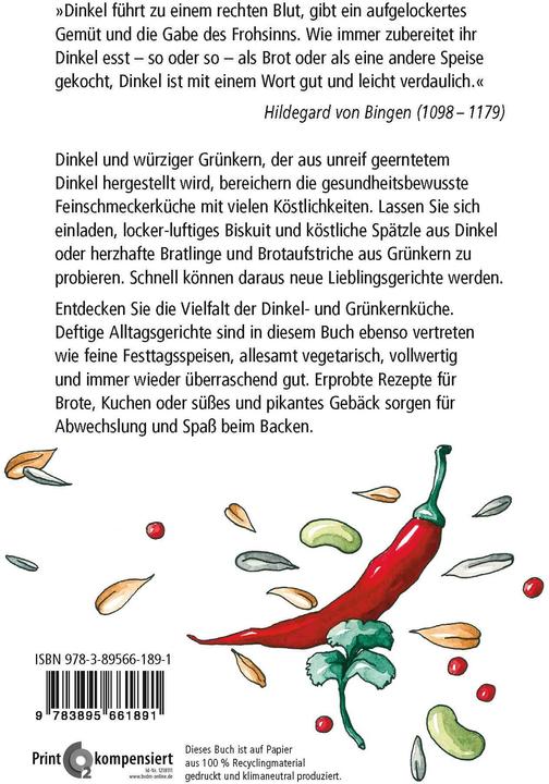 Immagine prodotto Dinkel und Grünkern (Tedesco, Karin Bauer, Margret Schneevoigt, Ute Rabe, 2012)