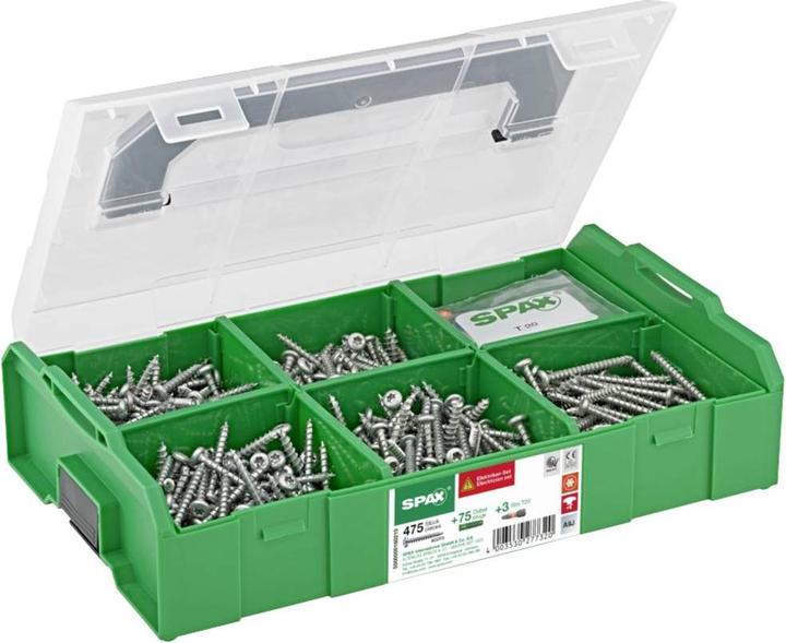 Produktbild Spax Elektriker Montagekoffer L-Boxx Kunststoff T-Star Plus (475 Schrauben pro Stück)