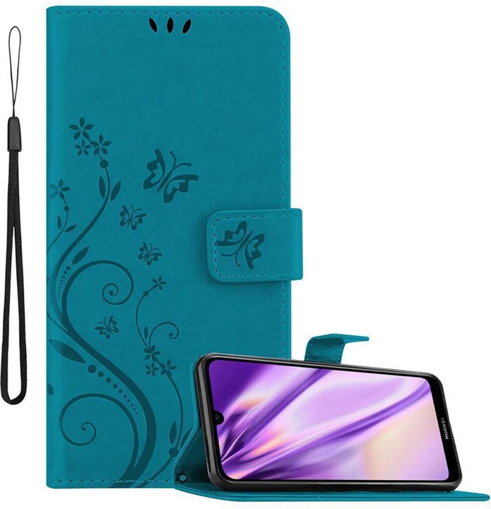 Actual product image Cadorabo Flower Book Cover (Huawei Y6 (2019))