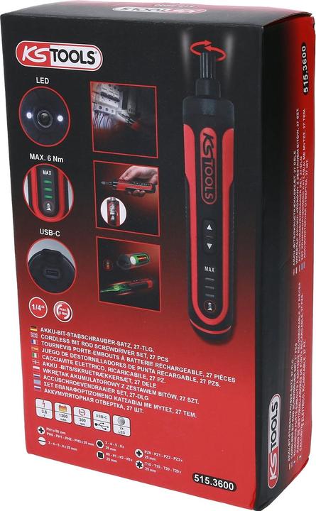 Produktbild KS Tools eMONSTER 1/4â€oe Akku-Bit-Stabschrauber-Satz, 27-tlg ( 515.3600 ) (1/4")