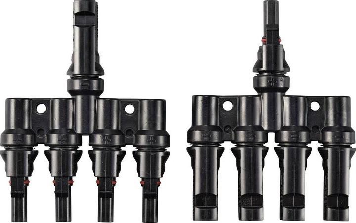 Actual product image Sygonix Solar adapter T-connector (4 to 1) 1000V SY-6408002 Y-plug (Solar connector)