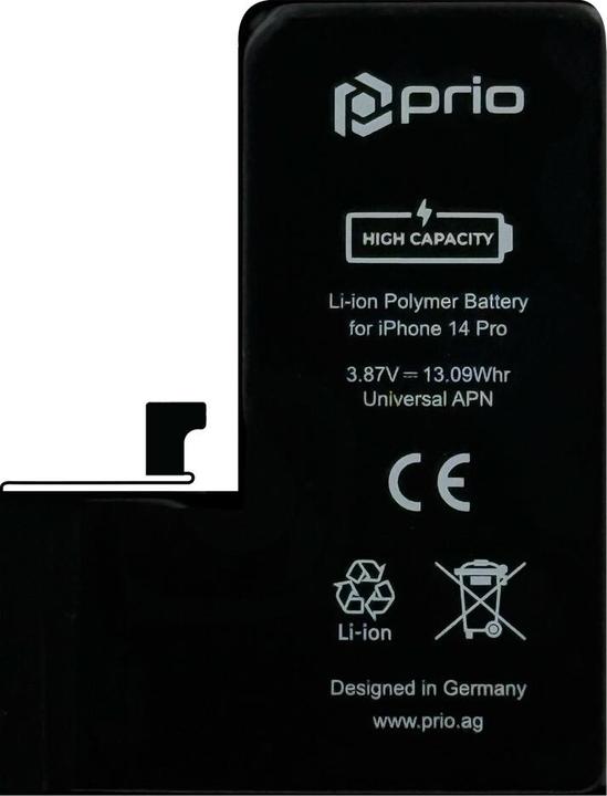 Actual product image prio High-Capacity Battery for iPhone 14 Pro (3380 mAh) - Universal APN -