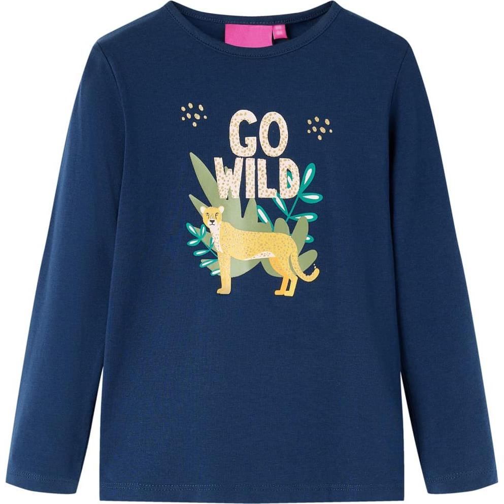 VidaXL, Unisex, Shirt, Linoel, Blau, (128)