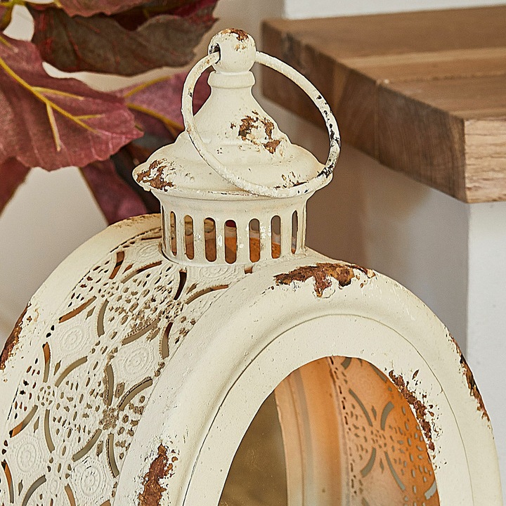 Actual product image Loberon Sublimelle lantern antique white (1 x)