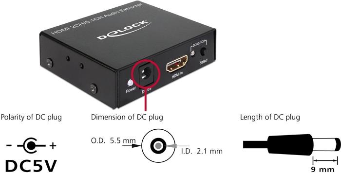 Produktbild Delock HDMI Audio Extractor (Extractor)