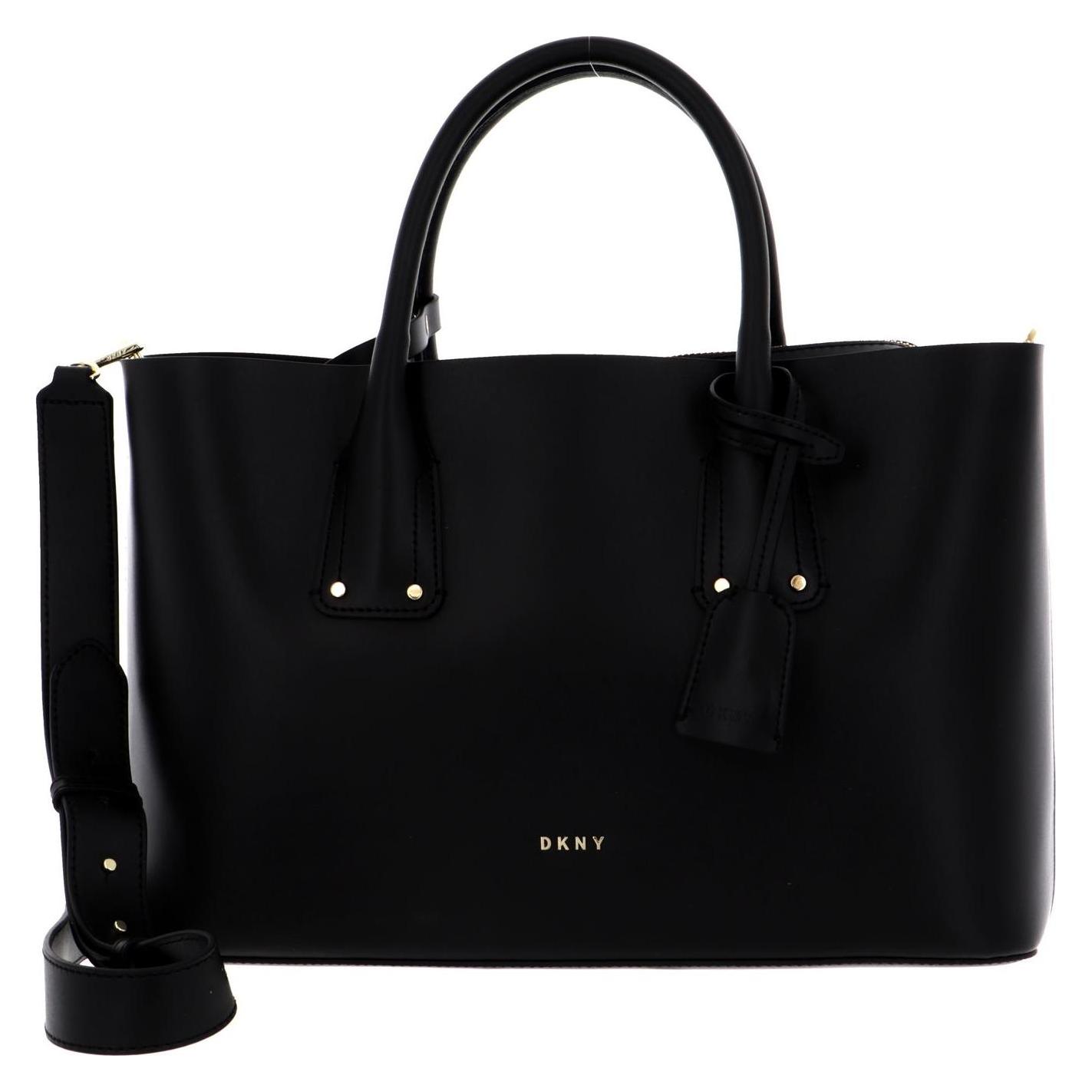 Dkny, Damen, Handtasche, Megan Tote, Schwarz, Gold
