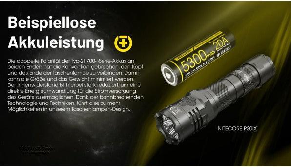 Produktbild Nitecore Li-Ion Akku 21700, 5300mAh, NL2153HPi (1 Stk., 21700, 5300 mAh)