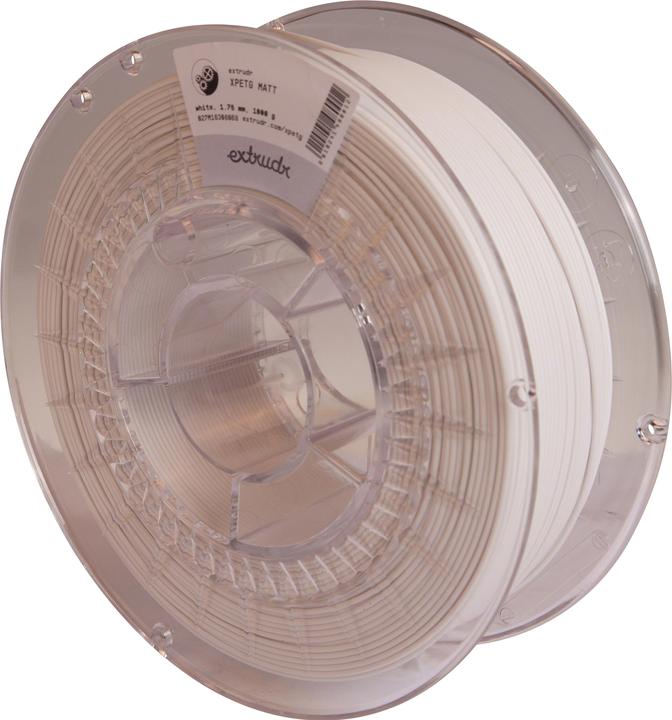 Image du produit Extrudr XPETG MATT Blanc 1.75 mm 1.000 g (PETG, 1.75 mm, 1 g, Blanc)