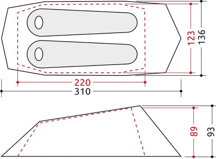 Image du produit Camp Tente Minima 2 SL (Tente tunnel, 1.50 kg, 2 personnes)