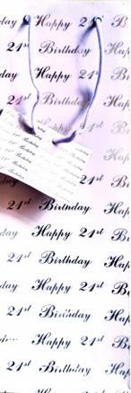 Produktbild Generic Flaschenbeutel Aufschrift 21. Geburtstag (Flaschentasche, 1 x)