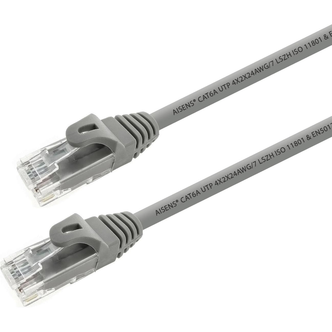 Aisens A145-0330 Netzwerkkabel Grau 10 m Cat6a U/UTP (UTP) (U/UTP, CAT6a, 10 m), Netzwerkkabel