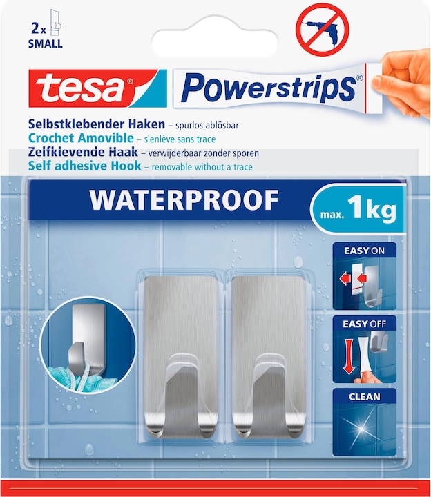 tesa Powerstrips Waterproof Haken ZOOM