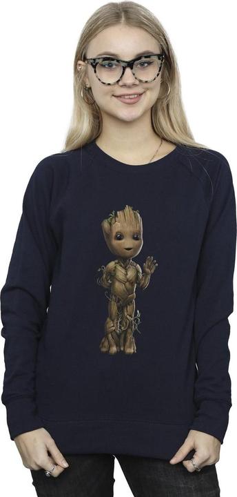 Actual product image Womens/Ladies I Am Groot Wave Pose Sweatshirt (S)
