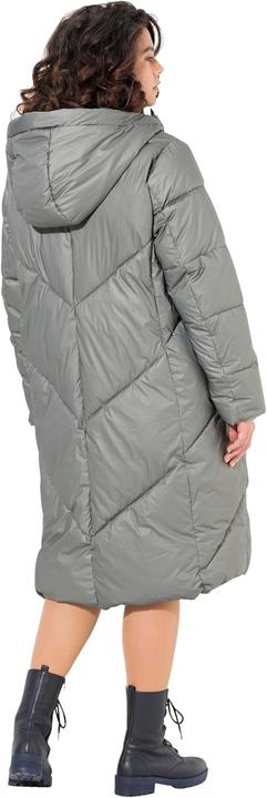 Actual product image Ulla Popken Long Geometric Quilted Coat