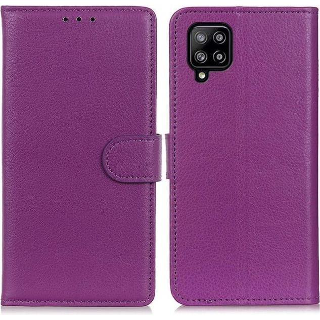 Thumbnail - MU Classic Litchi Leder Bookcover Series (Samsung Galaxy A22), Smartphone Hülle, Violett