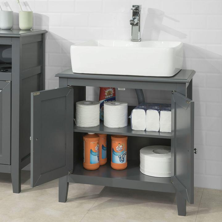 Actual product image SoBuy Vanity unit dark grey (60 x 30 x 62 cm)