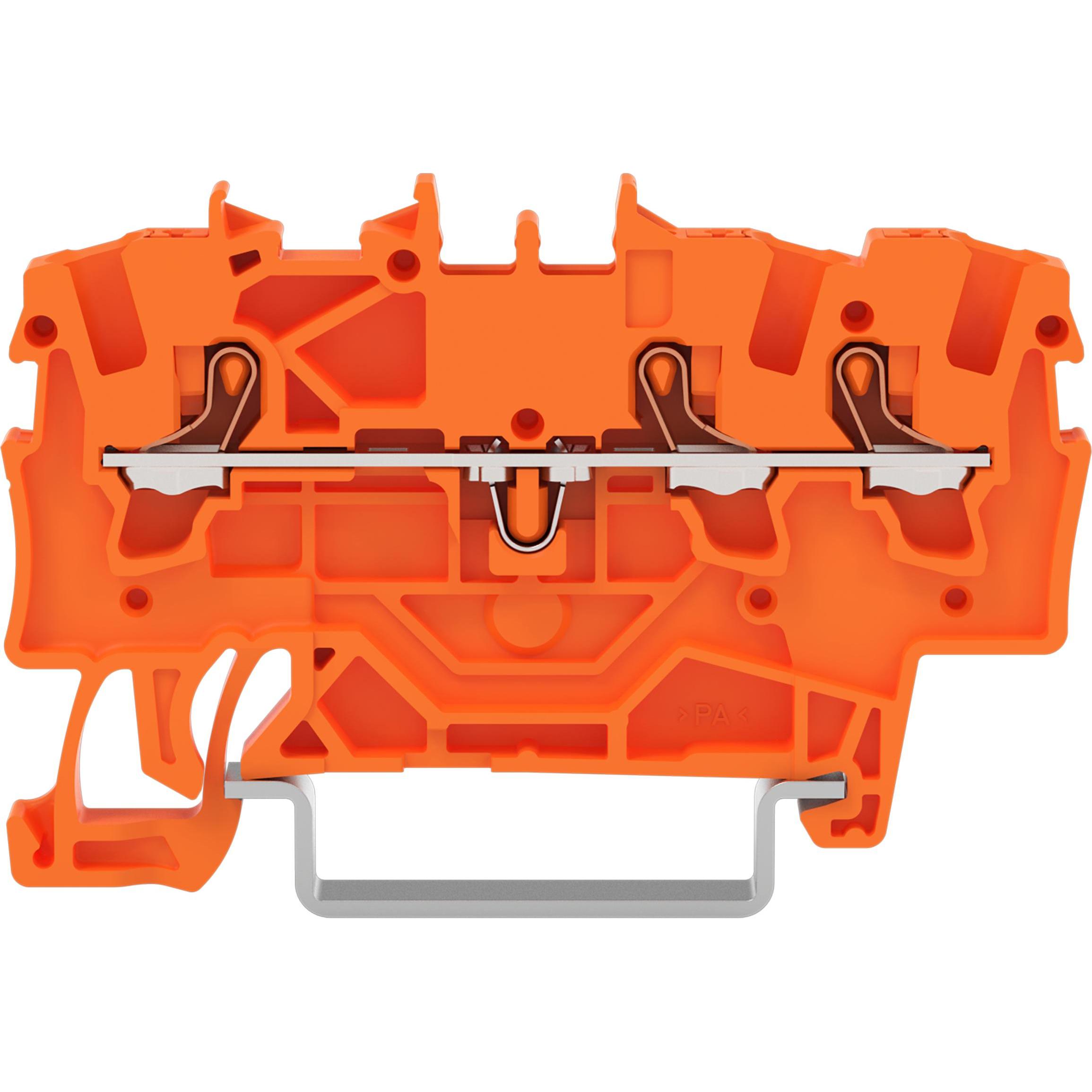 Wago Terminale passante a 3 fili, Accessori di elettronica + Alloggiamento, Arancia