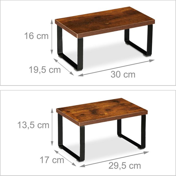 Actual product image Relaxdays 2-piece table shelf