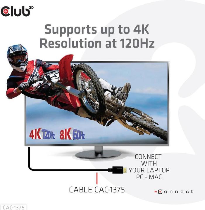 Immagine prodotto Club 3D HDMI (Typ A) — HDMI (Typ A) (10 m, HDMI, 2.1)