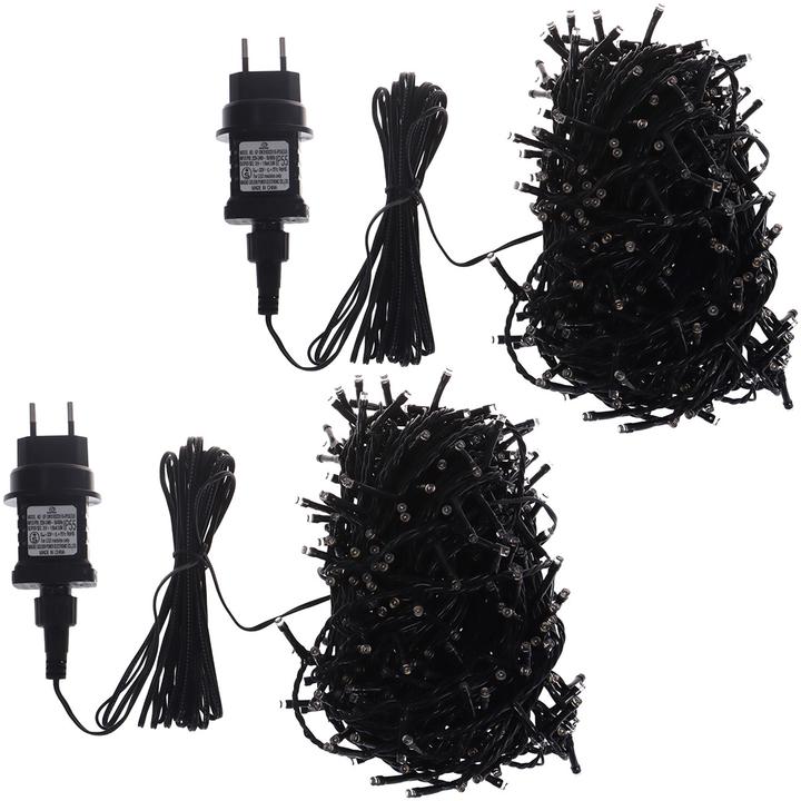 Casativo 2er-Set LED-Lichterkette mit 320 warmweissen LEDs für innen & aussen, IP44, ca. 24 m (33.93 m)