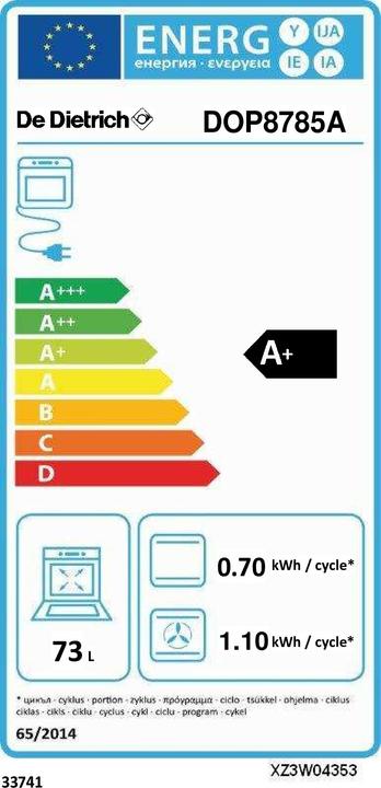 Energie-Label De Dietrich DOP 8785 A