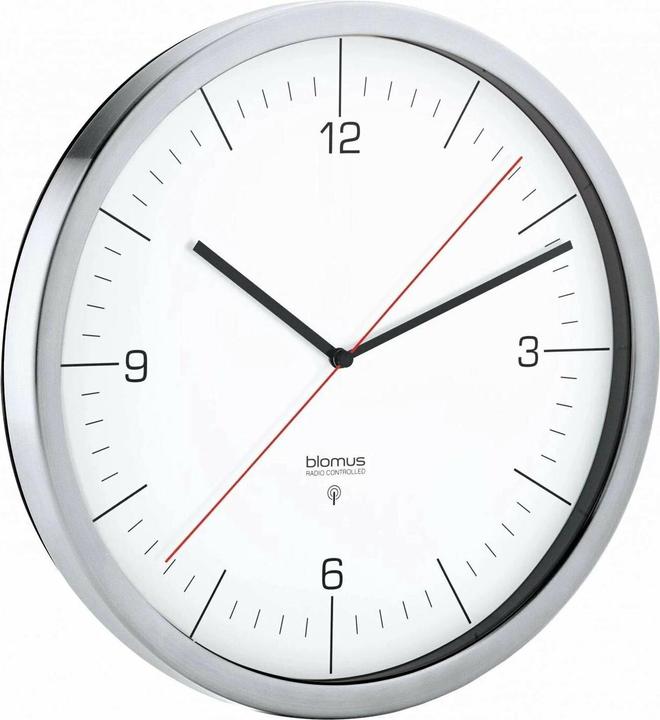 Actual product image Blomus Radio controlled wall clock CRONO white (31 cm)
