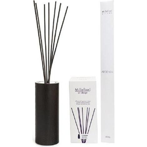 Millefiori, Diffusore di aromi elettrico, Milano - Diffusore di legno Air Design Cylinder 7 bastoncini marrone