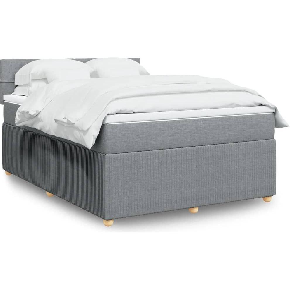 VidaXL, Bett, Bo x springbett mit Matratze 140 x 200 cm Stoff (140 x 200 cm)