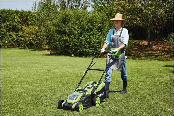 Actual product image Verdemax RS20 AkkuRasenmäher2x20V2,5Ah, Schnittbreite 38 cm (Rechargeable battery operated)