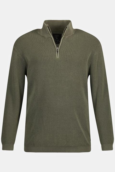 Actual product image JP1880 Half-zip, ribbed knit, half-zip collar, zip (4XL)