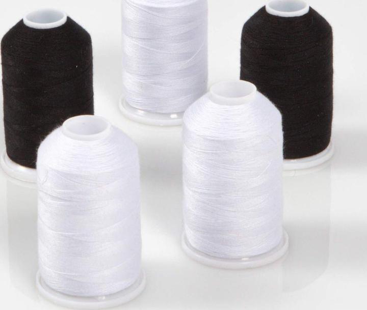 Actual product image Mono Quick Nähgarn-Set Mini – King Schwarz/Weiss (1000 m)