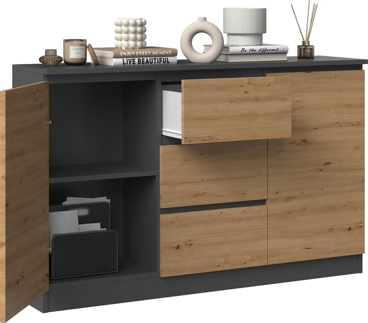 Image du produit Topeshop Commode (120 x 40 x 75 cm)