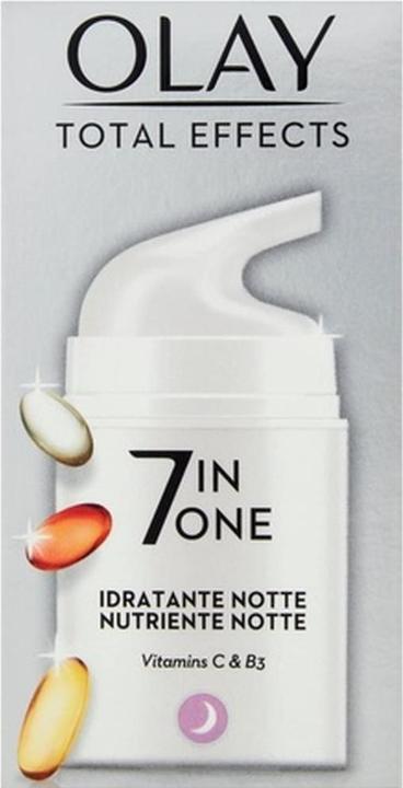 Olay Total Effects 7-in-1-Feuchtigkeitspflege für die Nacht mit Vitamin B3 50ml (Sonnencreme, 50 ml, 100 g)