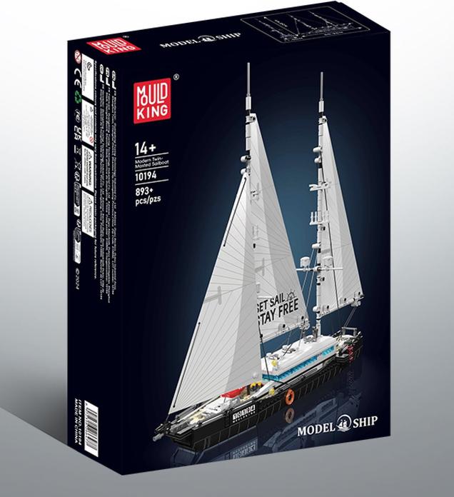 Mould King Modernes Zweimast-Segelboot