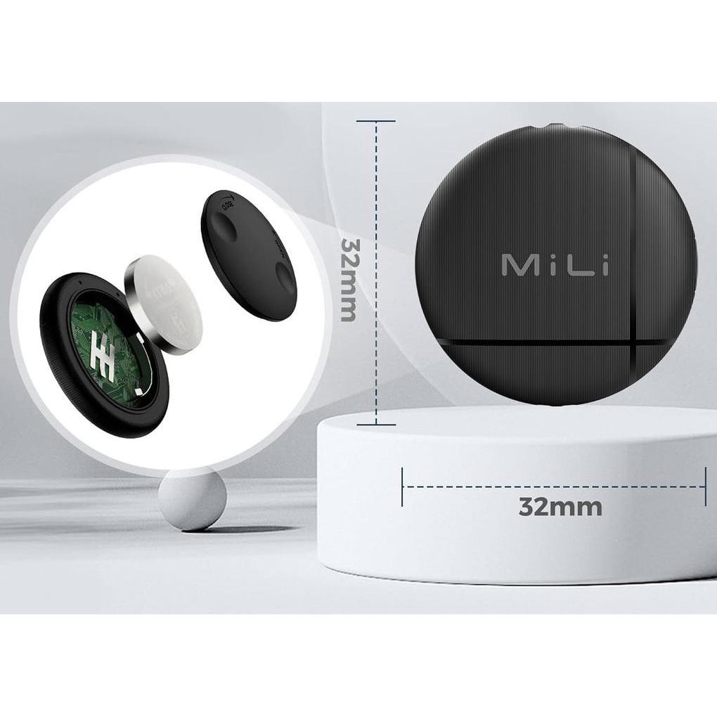 Mili LiTag Gegenstandsfinder - Schwarz (Apple, iOS, iPadOS) (HD-P16-6)