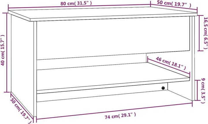 Image du produit vidaXL Berky (80 x 50 x 40 cm)