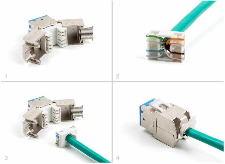 Actual product image Delock Keystone module RJ45 socket to LSA Cat.6A tool-free (Keystone module)