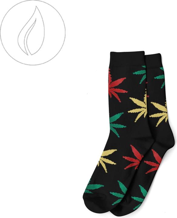 Actual product image R420 Long Socks Size 40-45 Black/Rasta (40 - 45)