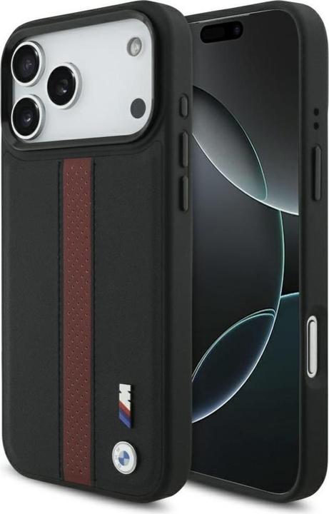 Produktbild BMW Etui M Perforated Stripe Logo MagSafe do iPhone 17 Pro Max czerwony (Apple iPhone 17 Pro Max)