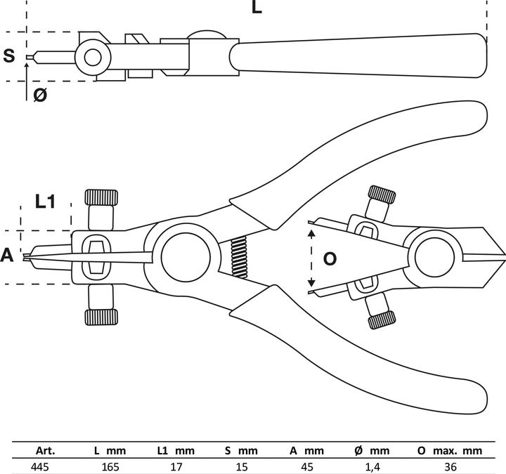 Produktbild BGS Sprengringzange für Aussensicherungen 165 mm (165 mm)