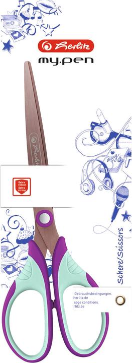 Actual product image Herlitz Scissors my.pen /mint (11 cm)