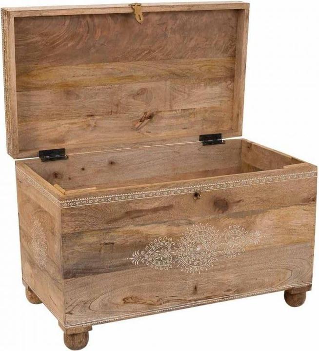 Actual product image Painted Wooden Stool with Brown Cushion