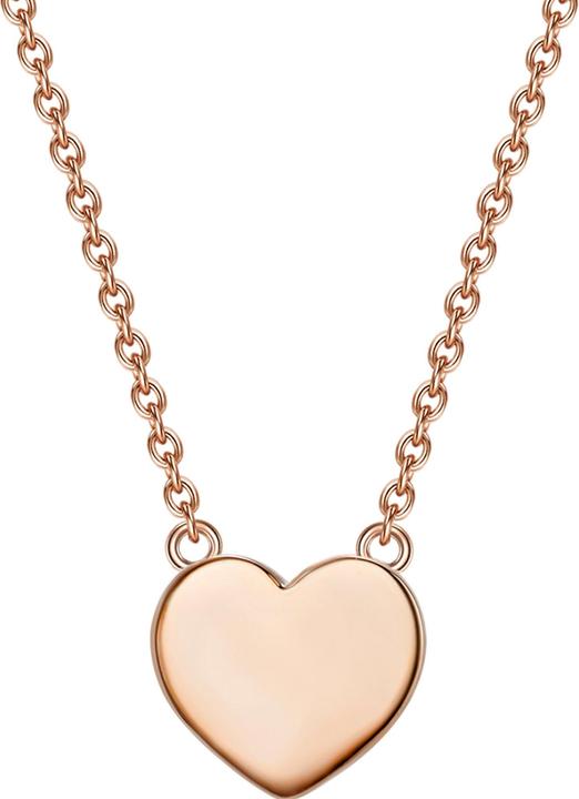 Actual product image Glanzstücke München Ladies heart sterling silver rose gold 40.0 cm base chain + 5.0 cm extension - 8968 (Sterling Silver, 40 - 45 cm)
