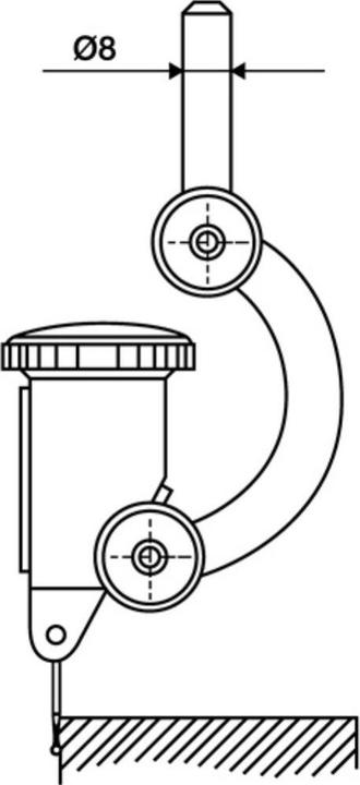 Actual product image Käfer Centre holder FH 8 location bore-Ø 4 mm H7 shank-Ø 8 mm h6 (0.80 cm)