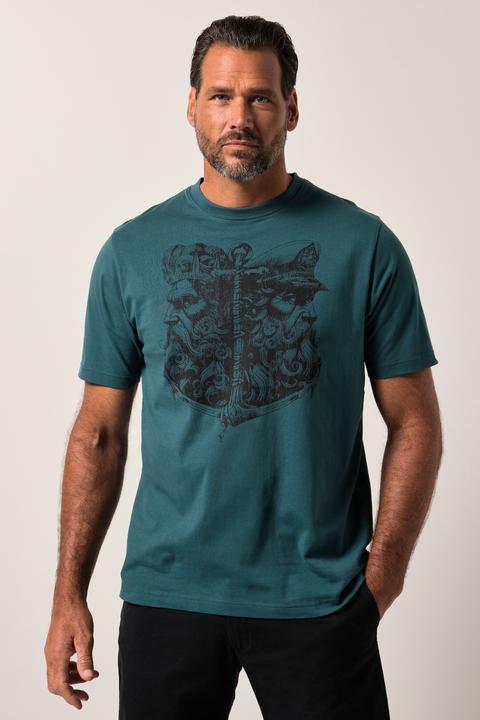 Immagine prodotto JP1880 T-shirt con stampa, scollo rotondo e mezze maniche, fino alla tg. 8XL (5XL)