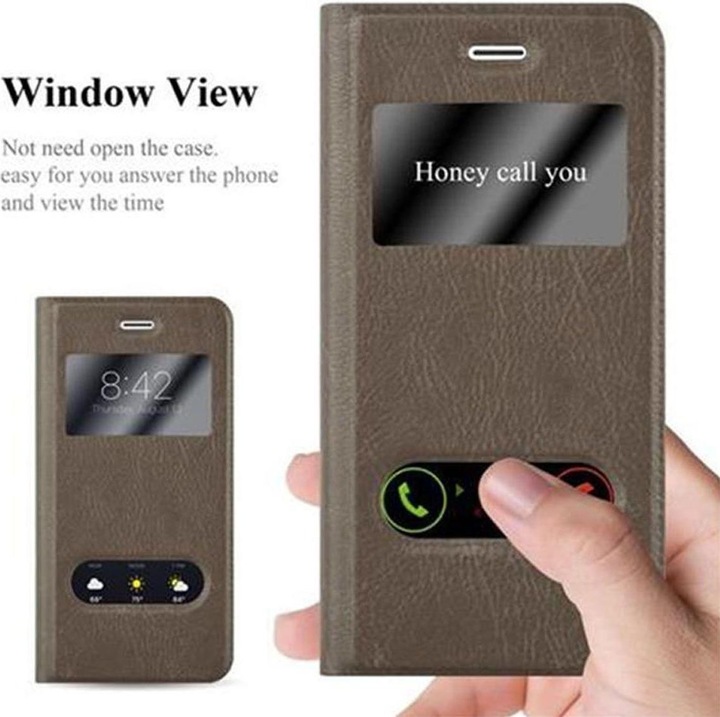 Produktbild Cadorabo Book mit View Doppelfenster Cover (Apple iPhone 7 Plus, Apple iPhone 7s Plus)