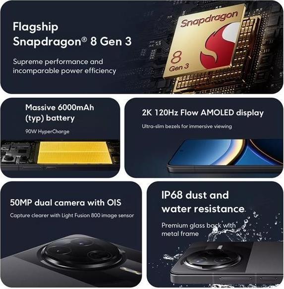 Produktbild Xiaomi Poco F7 Pro (256 GB, schwarzer Ausfuehrung, 6.67", Dual SIM)